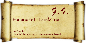 Ferenczei Izméne névjegykártya